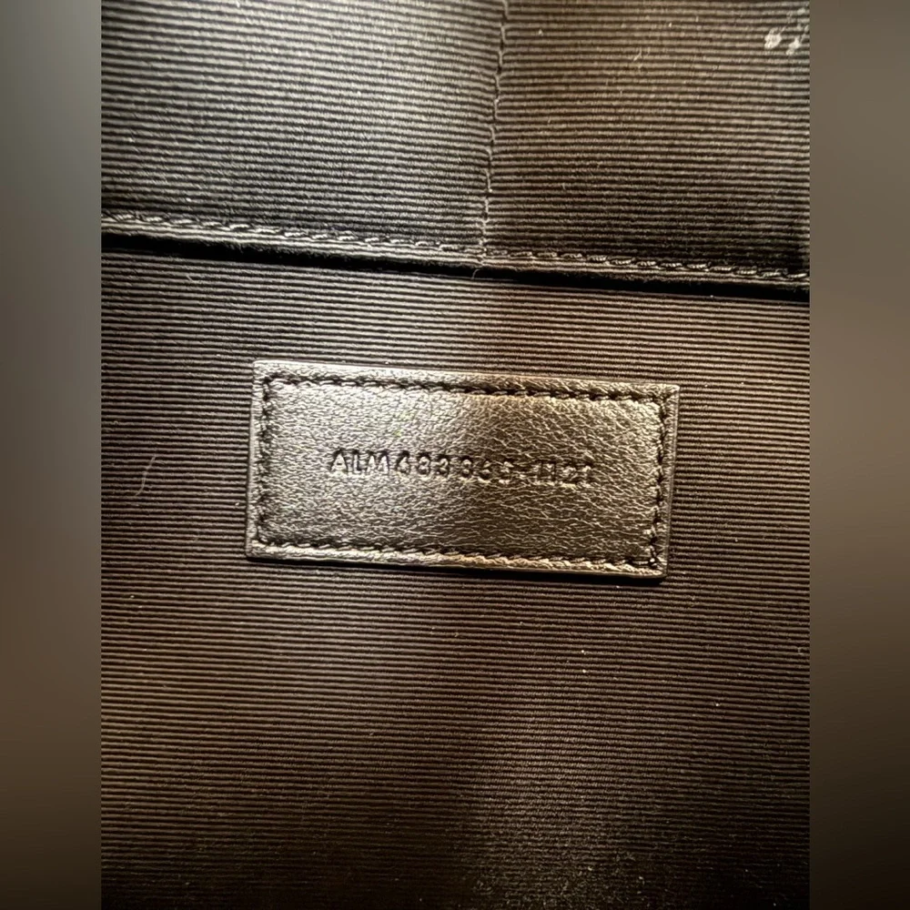 Saint Laurent YSL Black zippy Leather clutch Pouch